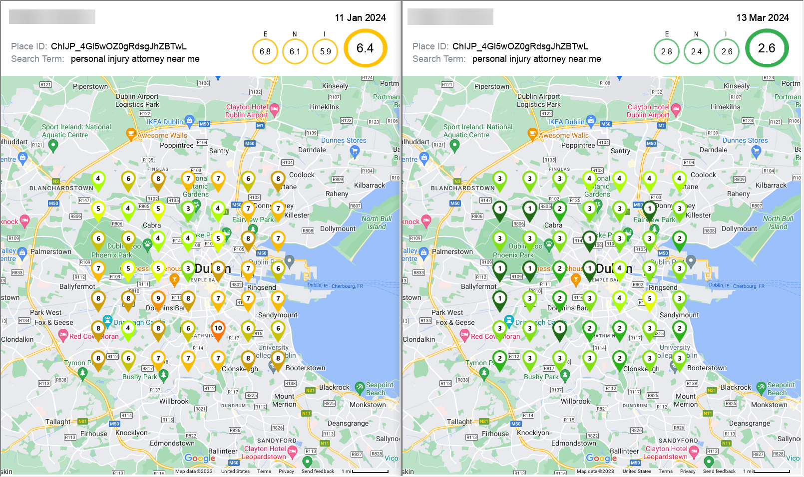 Google Maps Results for personal injury attorney near me